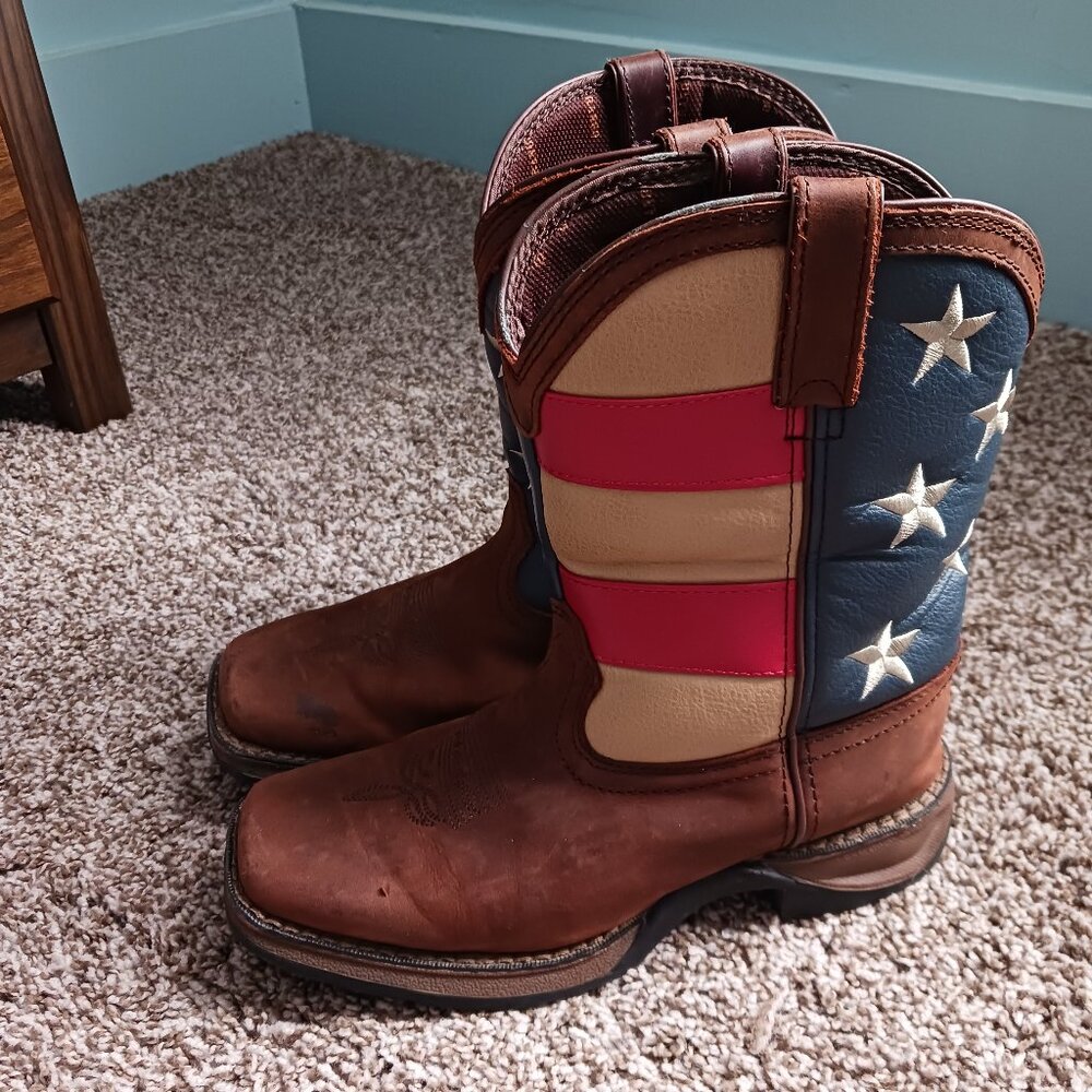Durango Lil rebel American Flag Square toed boots 4M
